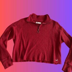 Hollister Quarter Zip Crop